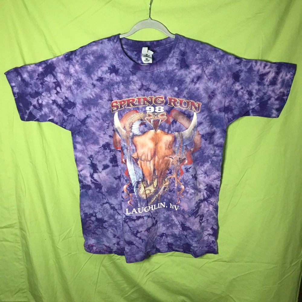 Vintage Tie Dye Motorcycle Biker T-Shirt
